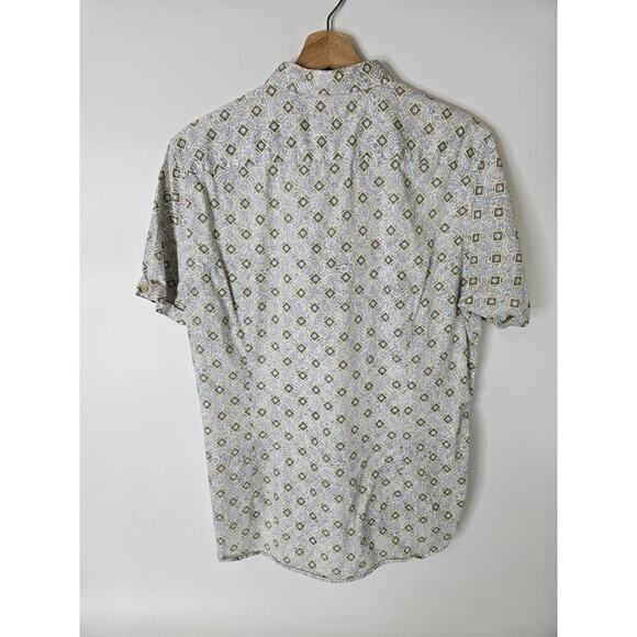 Ted Baker Diageo Mens Geometric Paisley Print Short Sleeve Shirt Size 4 (L) - Picture 2 of 6